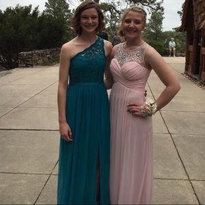 Powdered pink prom dress